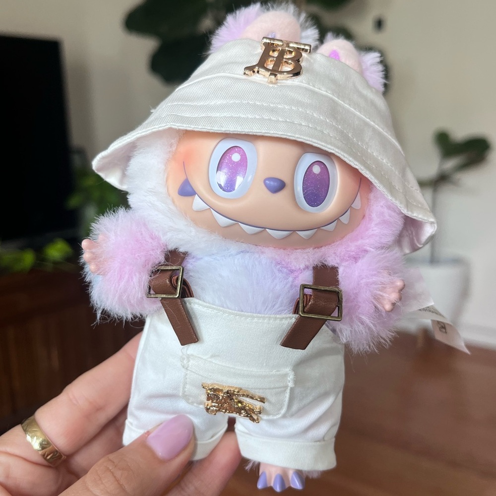 Labubu clothing overalls with bucket hat
